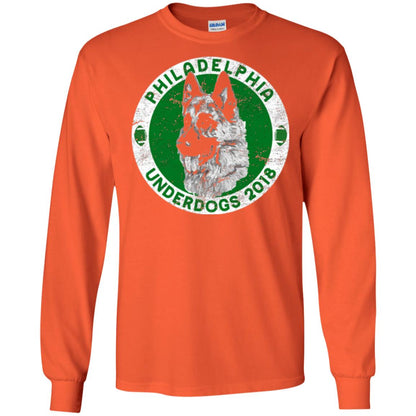 Dog Lover T-shirt Philadelphia Underdogs 2018 Distressed Orange