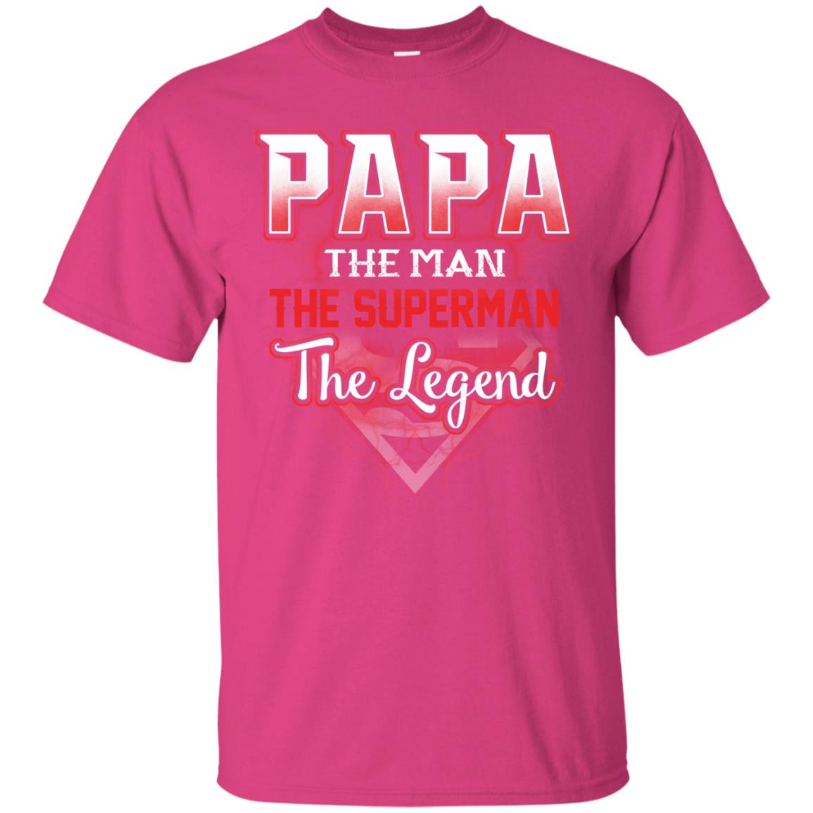 Papa The Man The Superman The Legend T-shirt Heliconia