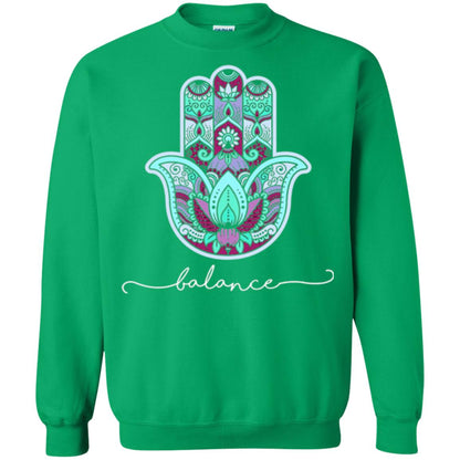 Balance Yoga Gym Hamsa T-shirt Irish Green
