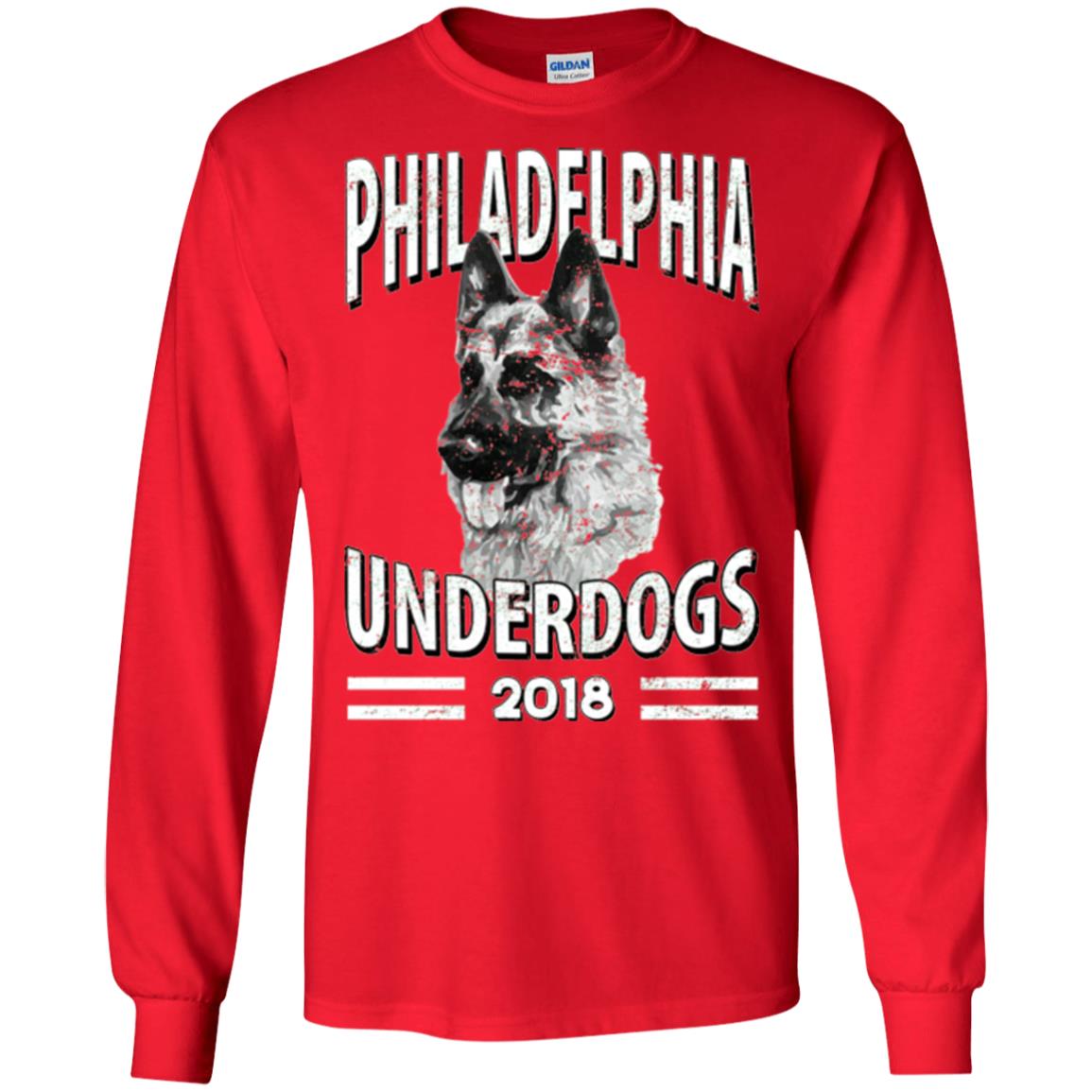 Dog Lover T-shirt Philadelphia Underdogs 2018 T-shirt Red