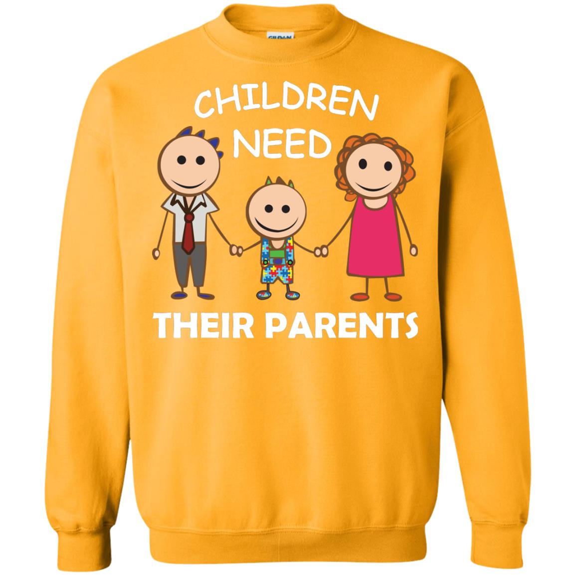 Children Need Their Parents End Separation Family Shirt Gold