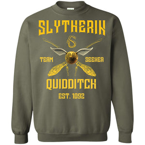 Slytherin Quiddith Team Seeker Est 1092 Harry Potter ShirtG180 Gildan Crewneck Pullover Sweatshirt 8 oz.