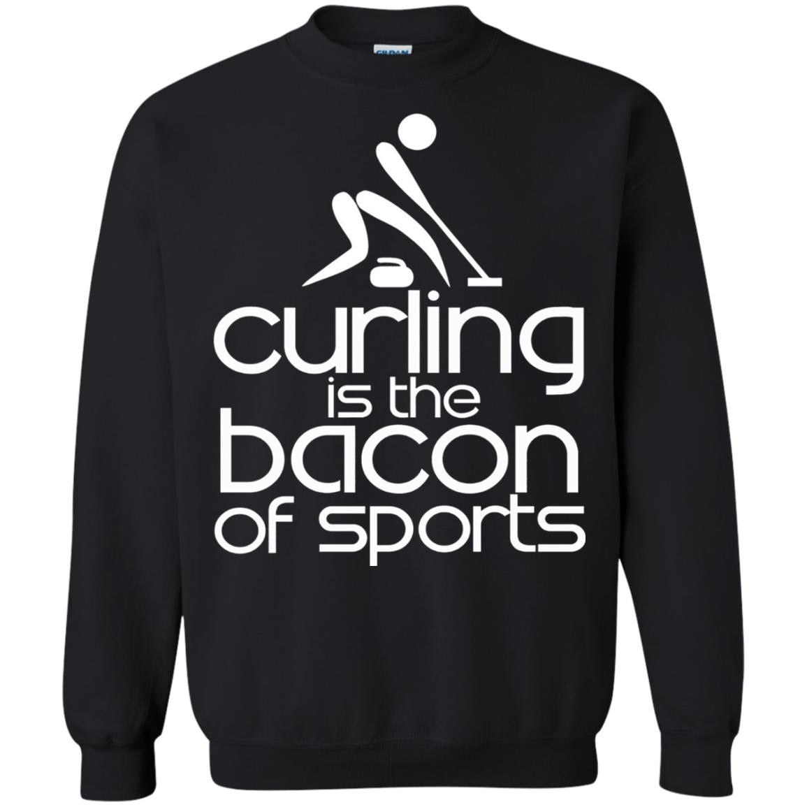 Funny Curling Is The Bacon Of Sports T-shirt Black