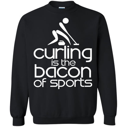 Funny Curling Is The Bacon Of Sports T-shirt Black
