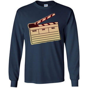 Movie Clapper Filmmaker Film Student ShirtG240 Gildan LS Ultra Cotton T-Shirt