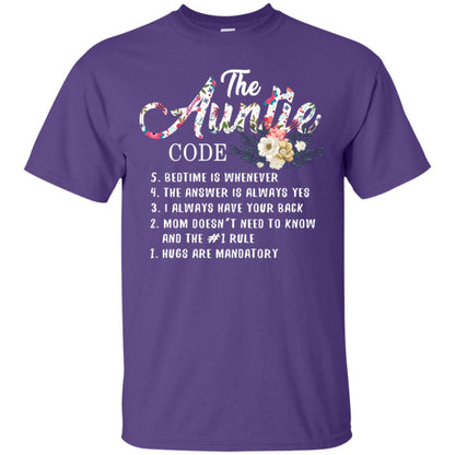 The Auntie Code Shirt For Womens Purple