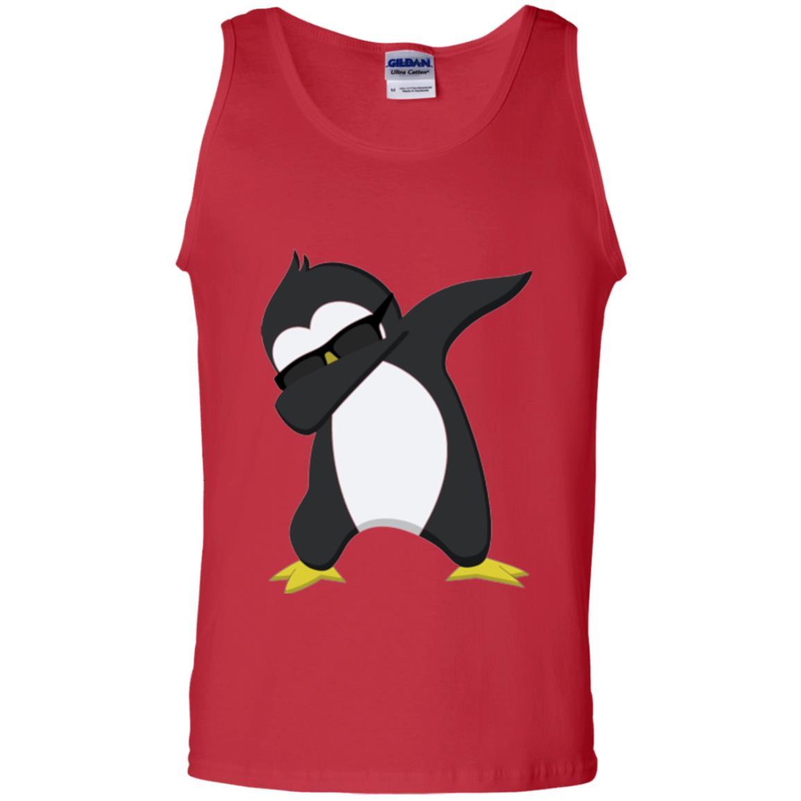 Chirstmas T-shirt Dabbing Penguin Red