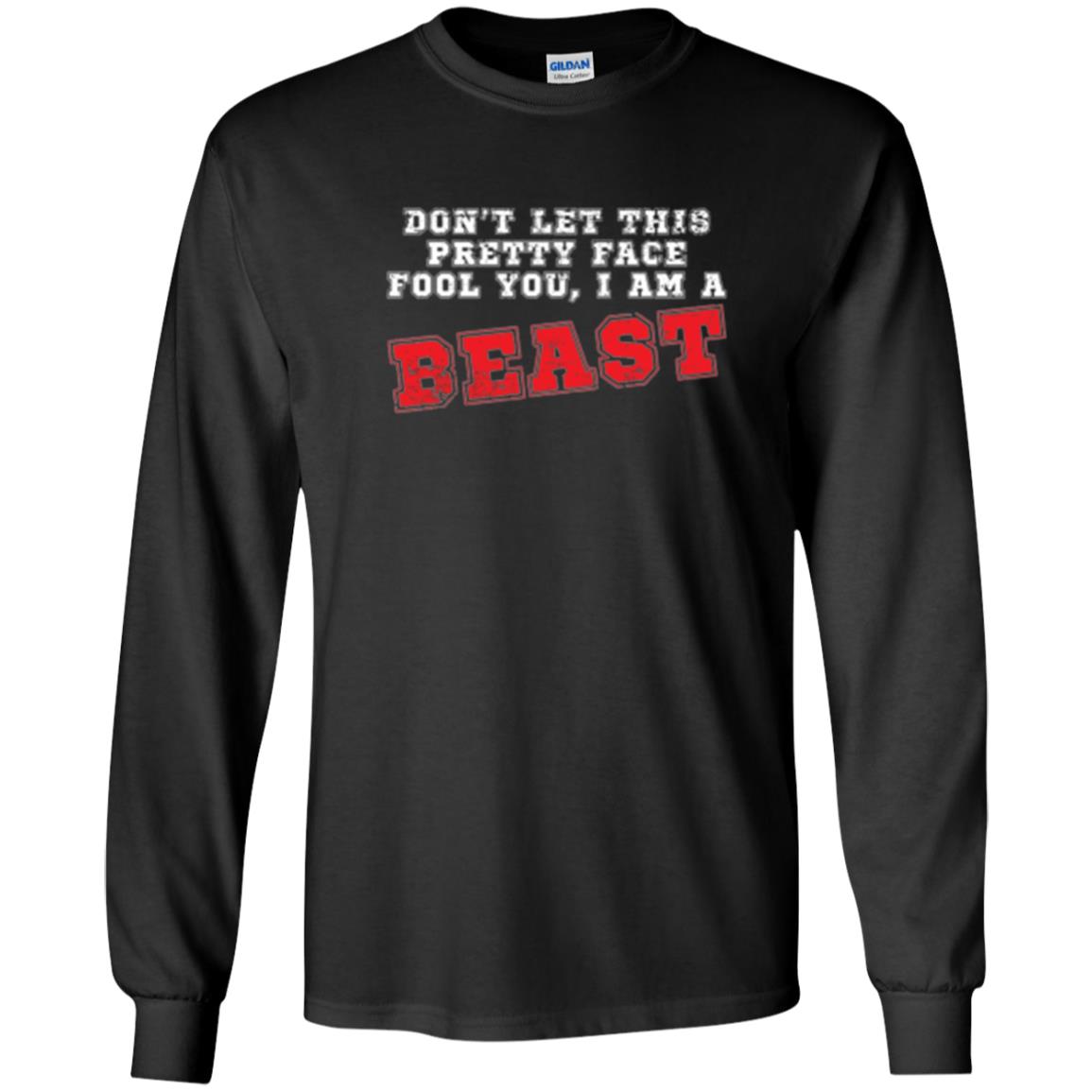 Wrestling T-shirt Don_t Let This Pretty Face Fool You Black
