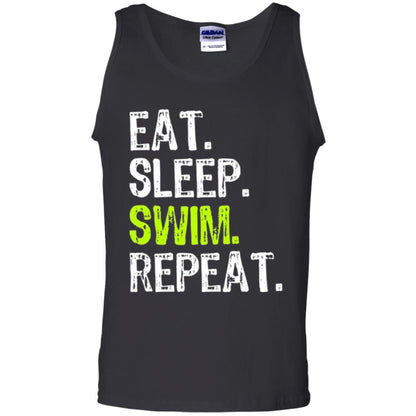 Swim Lovers T-shirt Eat Sleep Swim Repeat Black