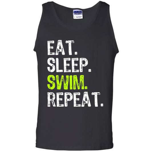 Swim Lovers T-shirt Eat Sleep Swim Repeat Black