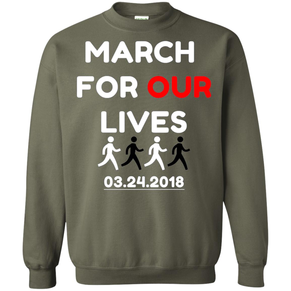 March For Our Lives Gun Control T-shirt Military Green