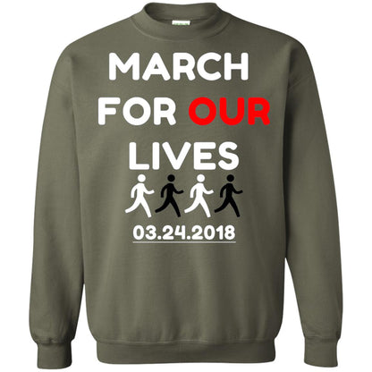 March For Our Lives Gun Control T-shirt Military Green