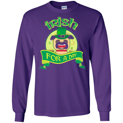 Saint Patrick_s Day T-shirt Amazing I_m Irish Pug Purple