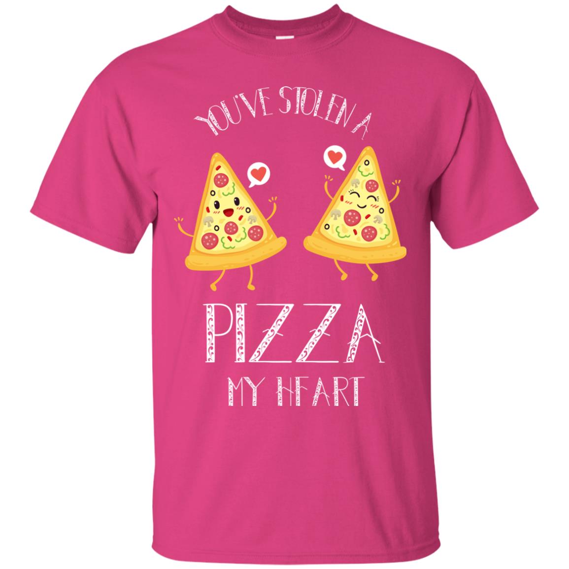 Pizza Lover T-shirt You've Stolen A Pizza My Heart Heliconia