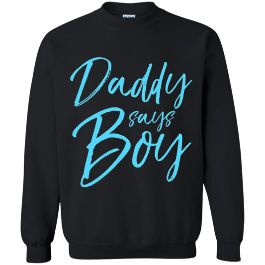 Daddy Says Boy Blue Gender Reveal Announcement Black