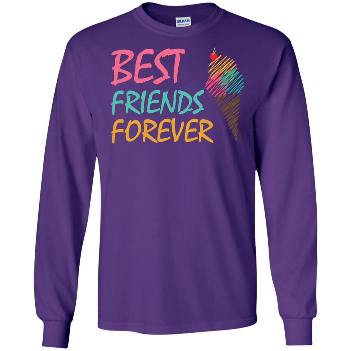 Best Friends Forever Ice Cream Lover T-shirt Purple