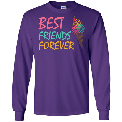 Best Friends Forever Ice Cream Lover T-shirt Purple