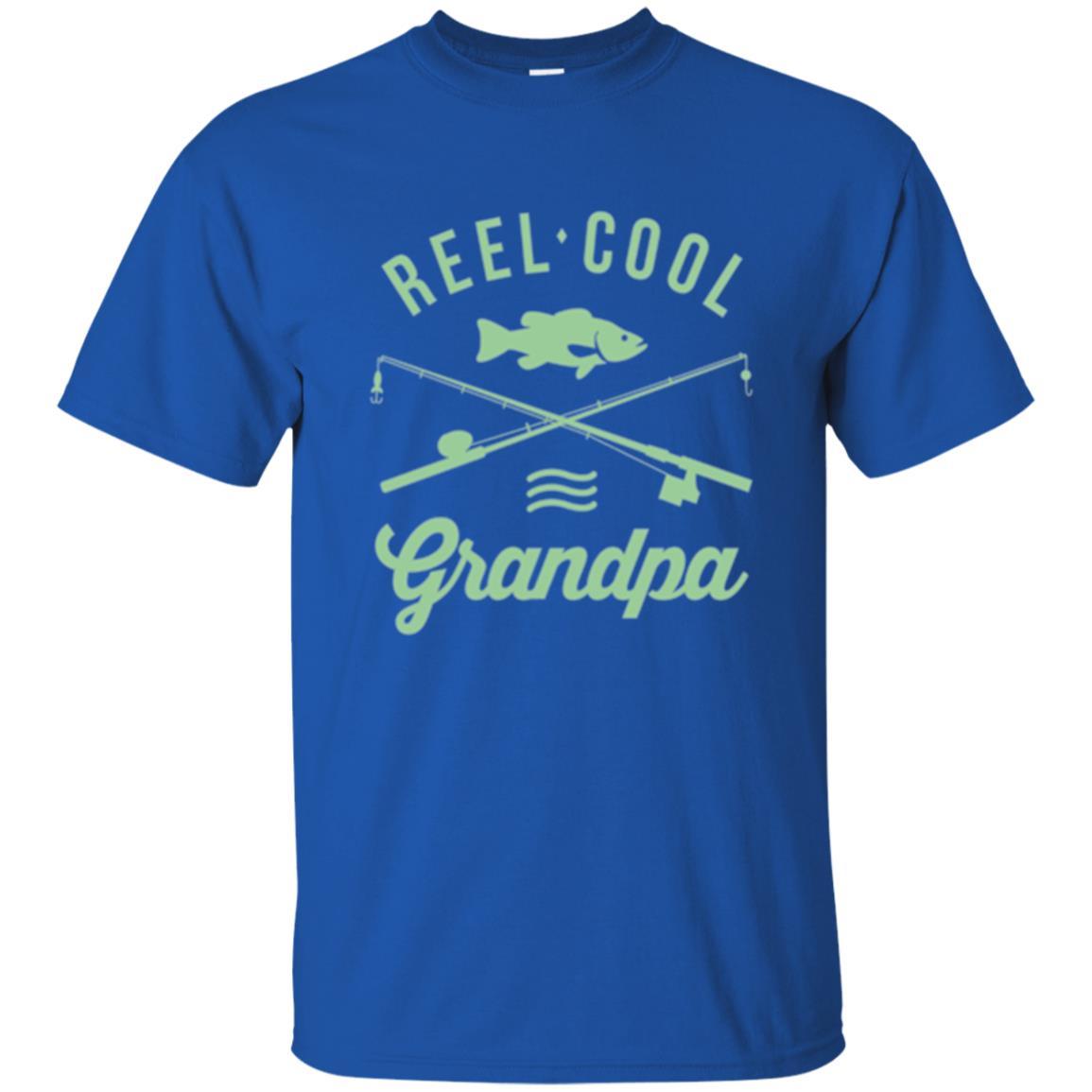 Fisherman T-shirt Retired Grandpa Reel Cool Royal