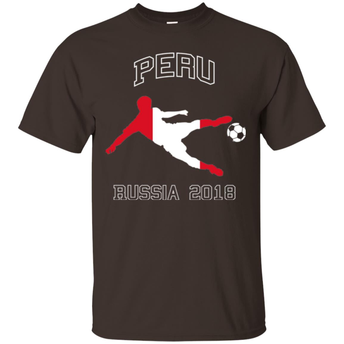 Soccer Lovers T-shirt Peru Russia In 2018 Dark Chocolate
