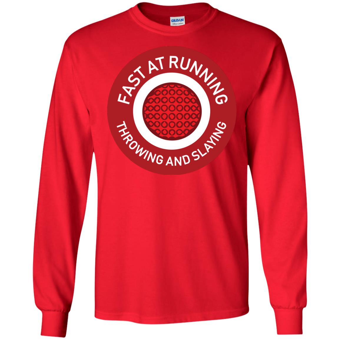 Fast At Running Throwing And Slaying Dodgeball Shirts Red