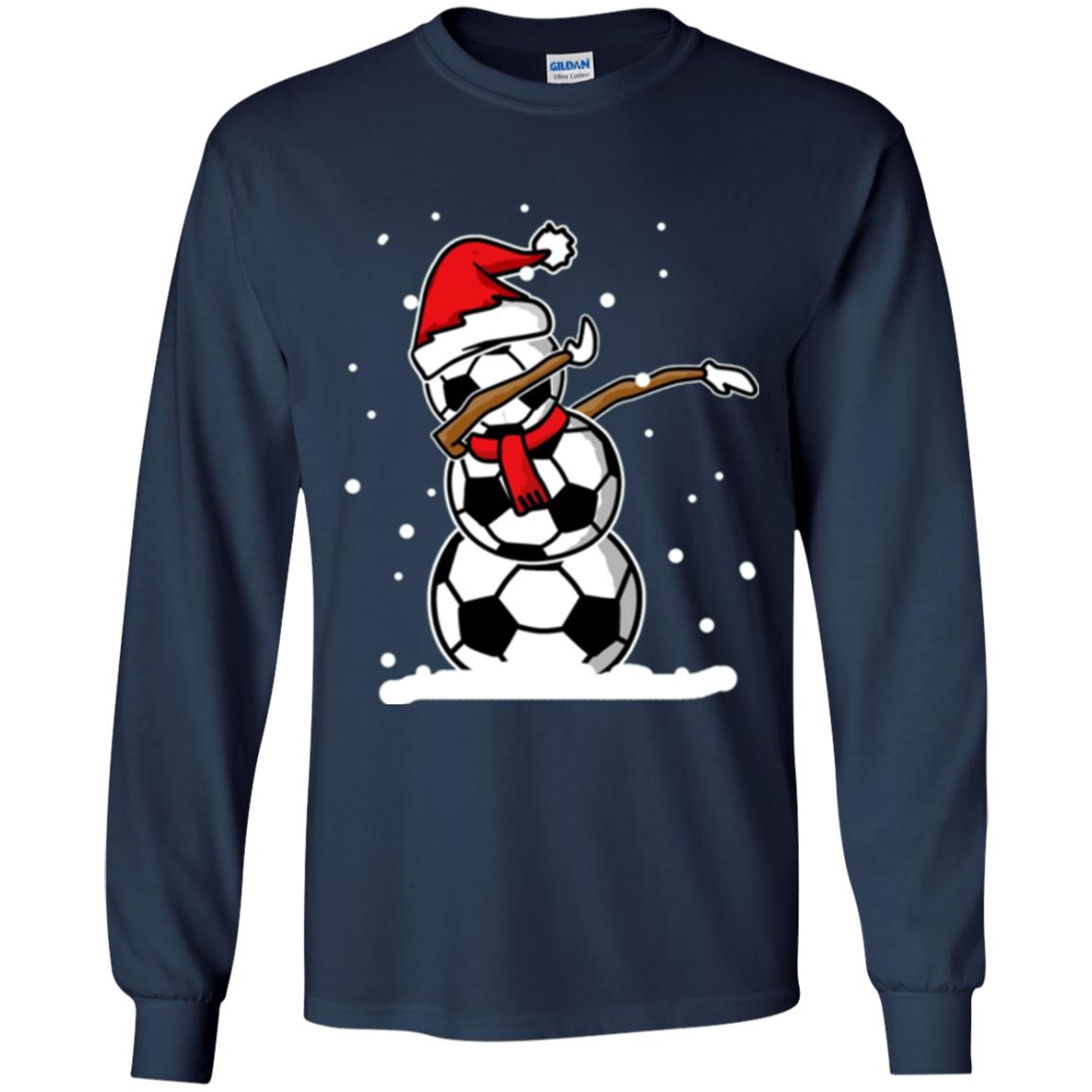 Christmas T-shirt Dabbing Snowman Ball Navy