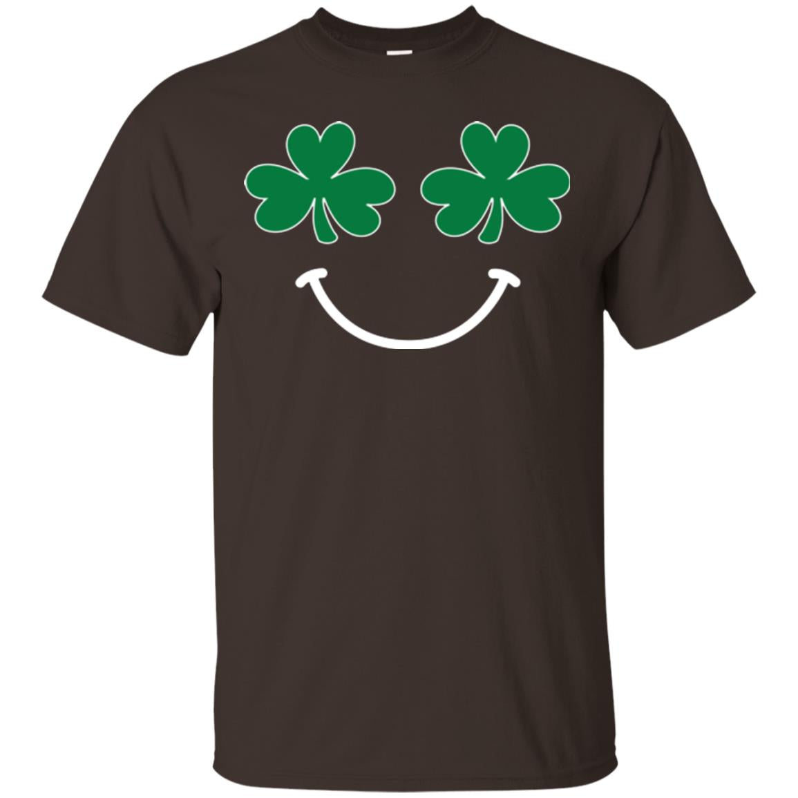 Saint Patrick's Day T-shirt Smiling Shamrocks Dark Chocolate