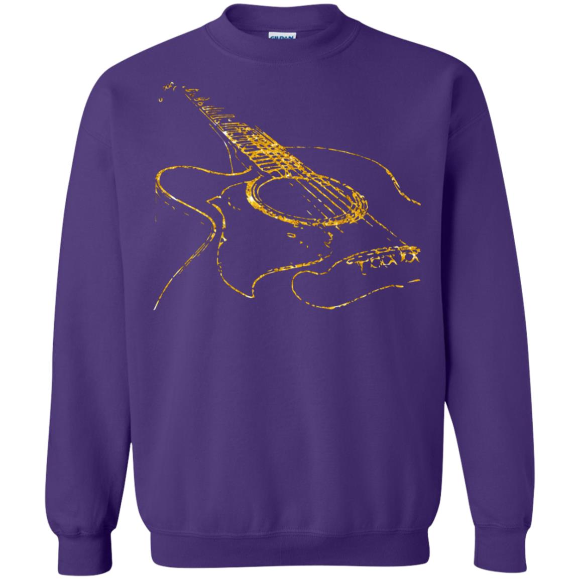 Guitar Gold Guitarist Gift Shirt For Mens Or Womens Purple