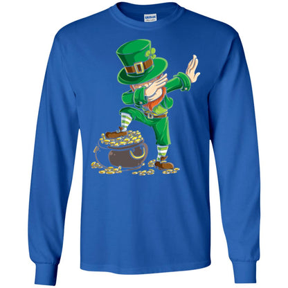 Dabbing Leprechaun Saint Patrick's Day T-shirt Royal