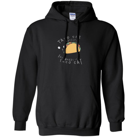Cat Lovers T-shirt Taco Cat Spelled Backward Is Taco Cat Black