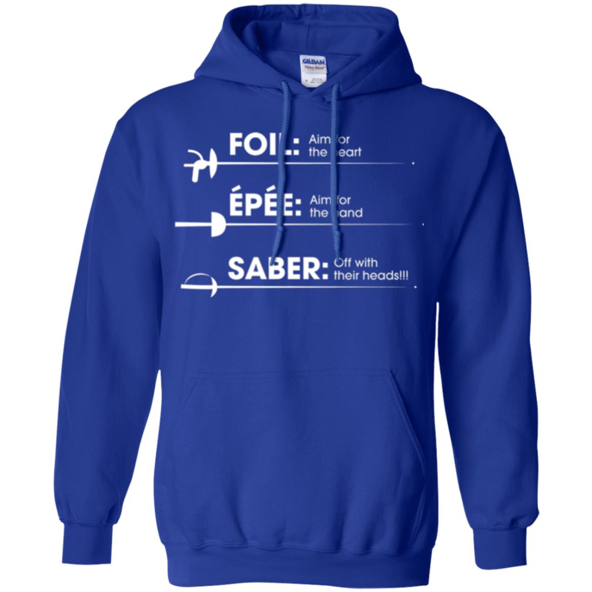 Fencing T-shirt Foil Saber Definition Royal