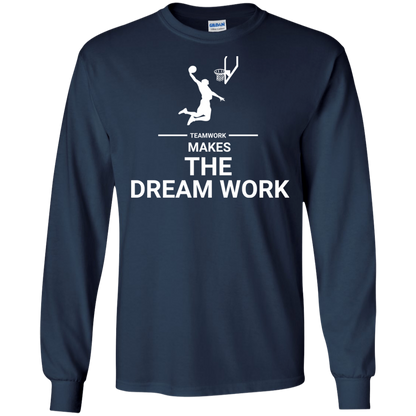 Basketball T-shirt Teamwork Makes The Dream Work Navy