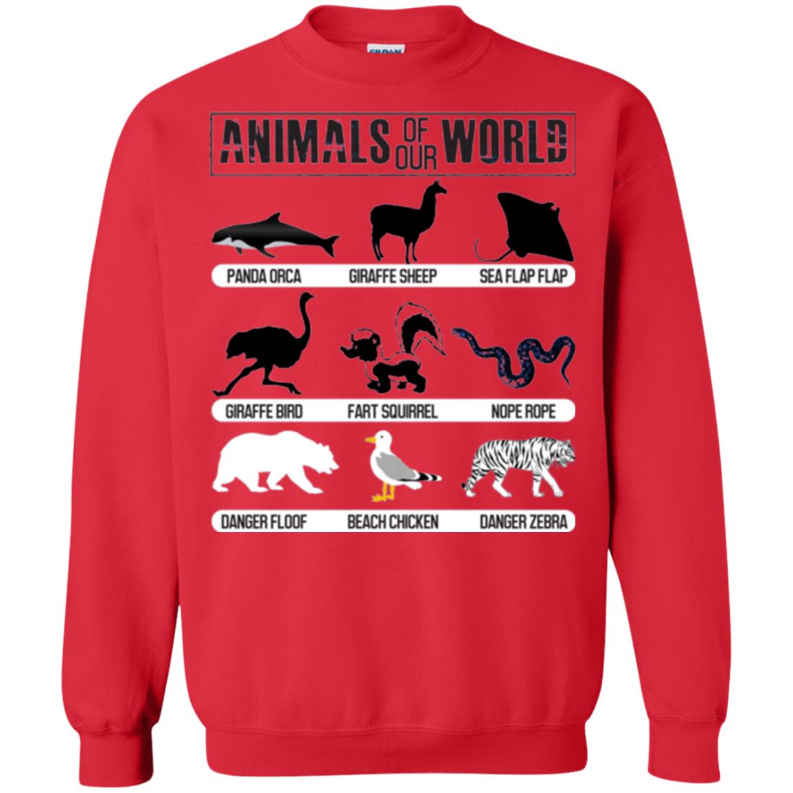 Save Animals Of Our World T-shirt Red