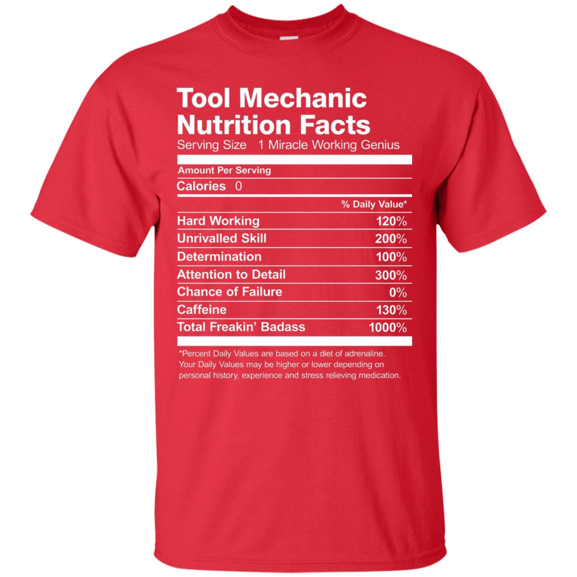 Tool Mechanic Uniform Funny T-shirt Red