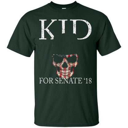Kid For Senate 2018 Skull Flag And Fedora Rock It T-shirt Forest