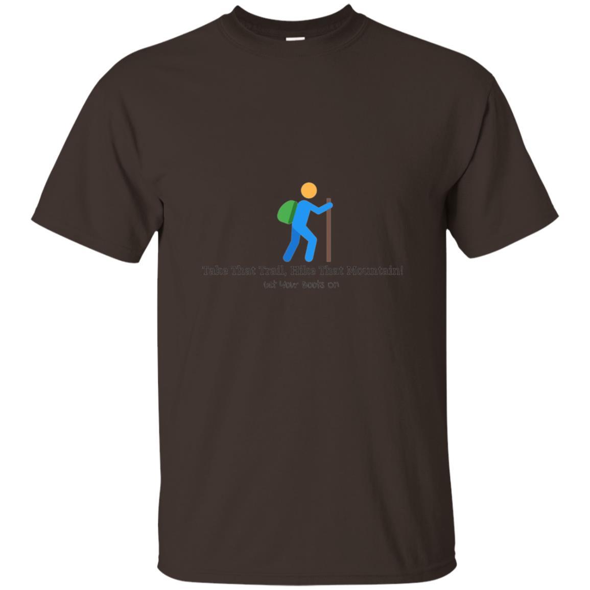 Hiking Lovers T-shirt Get Your Boots On Dark Chocolate