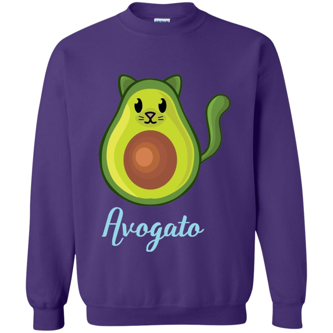 Avogato Avocado Cat Funny Avocato T-shirt Purple