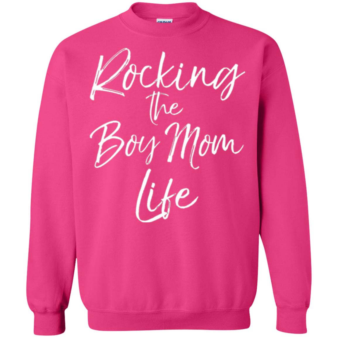 Mom T-shirt Rocking The Boy Mom Life Heliconia