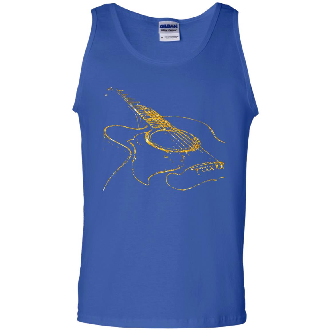 Guitar Gold Guitarist Gift Shirt For Mens Or Womens Royal