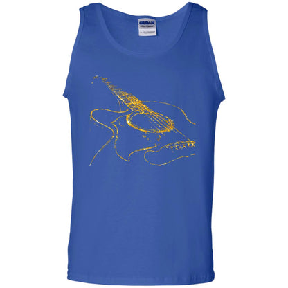 Guitar Gold Guitarist Gift Shirt For Mens Or Womens Royal