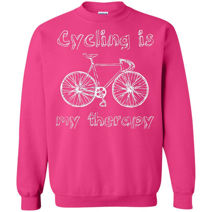 Cycling Is My Therapy Spin Class T-shirt Heliconia
