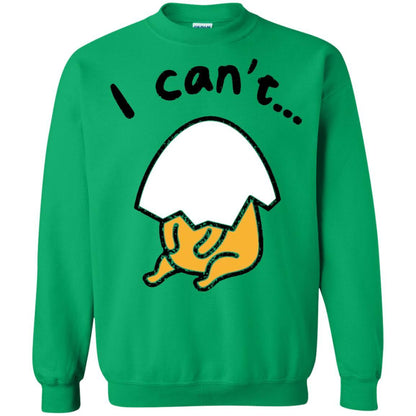 Film T-shirt Gudetama Lazy Egg I Can't Irish Green