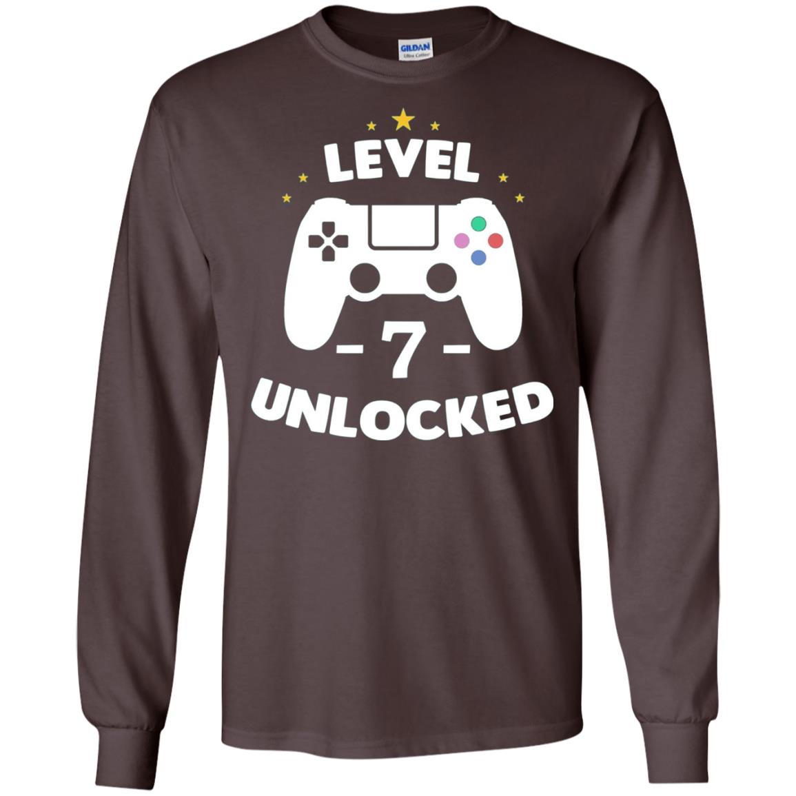 Level 7 Unlocked Gamer T-shirt Dark Chocolate