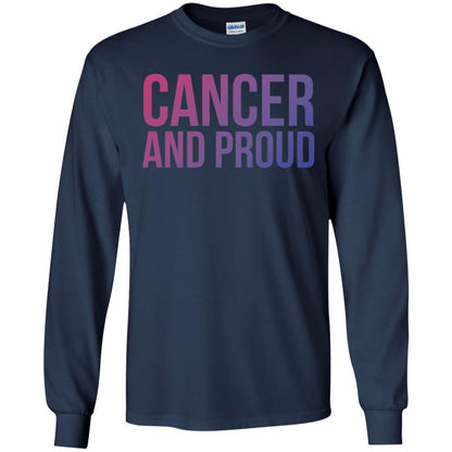 Cancer And Proud Lgbt Gear Bi Flag Gradient Shirt Navy