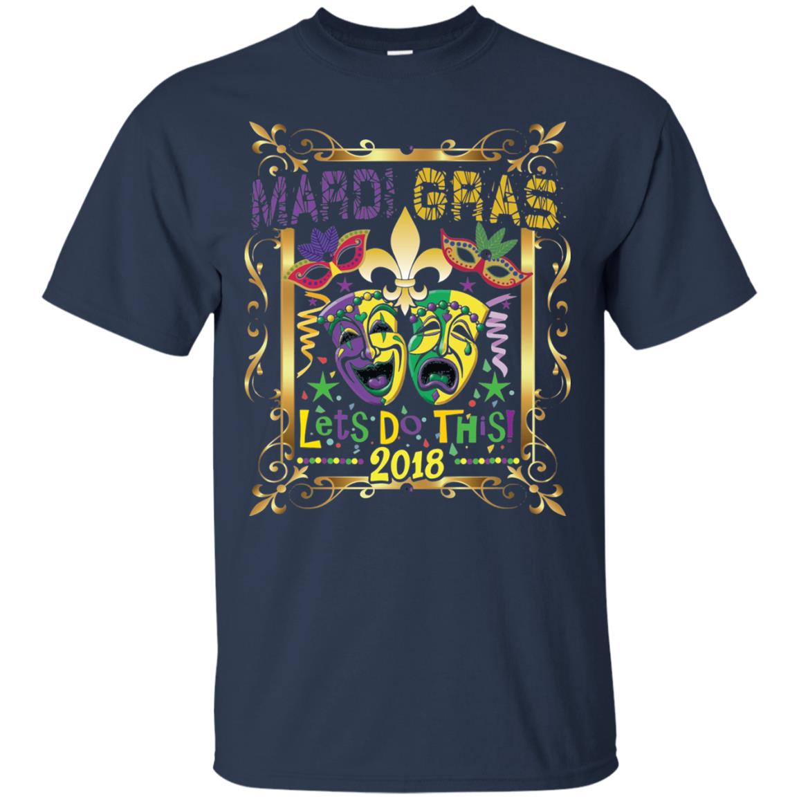 Fleur Symbol New Orleans Parade Mardi Gras T-shirt Navy