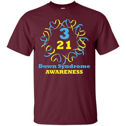 Down Syndrome Awareness T Shirt Maroon