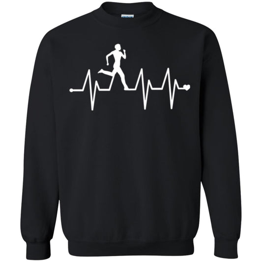 Running T-shirt Athletics Heartbeat Pulse Black