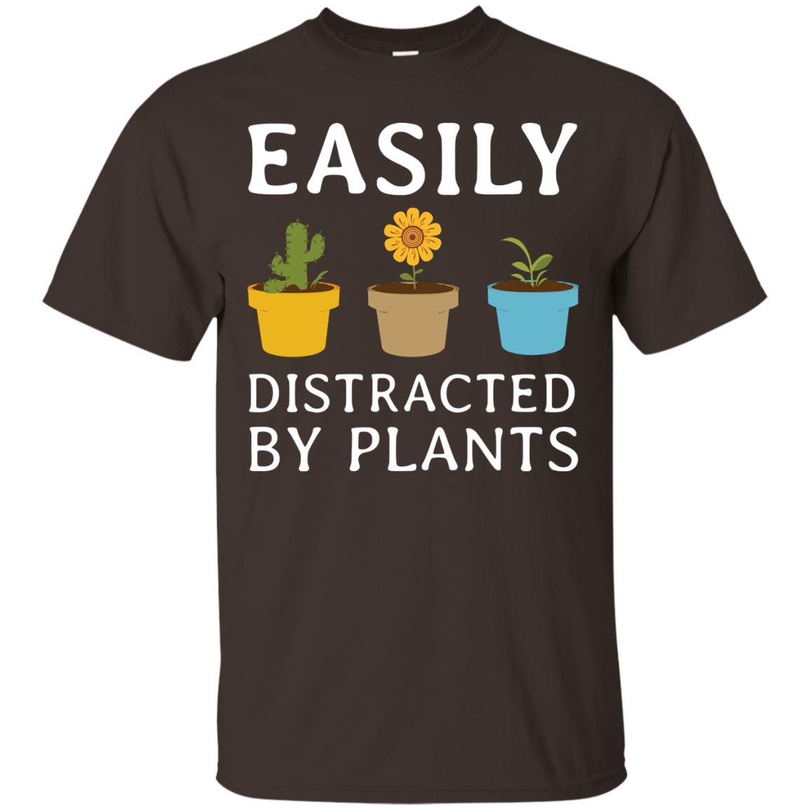 Easily Distracted By Plants Gardener Shirt Dark Chocolate