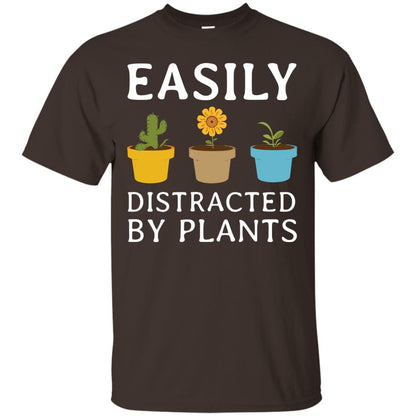 Easily Distracted By Plants Gardener Shirt Dark Chocolate