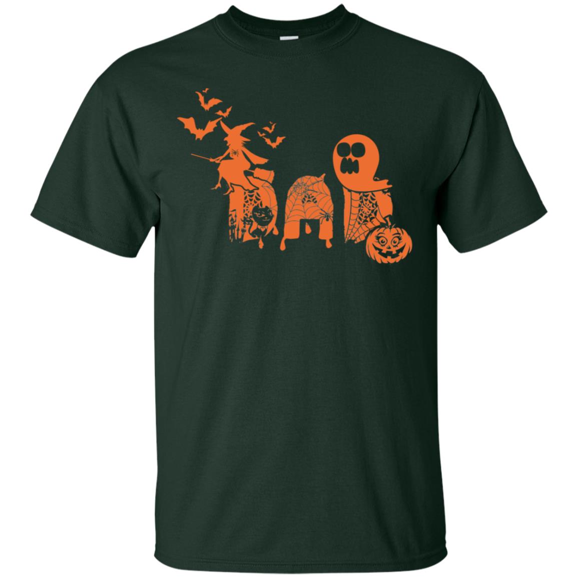 Halloween Pumpkin Dad Daddy Father Family Shirt Forest