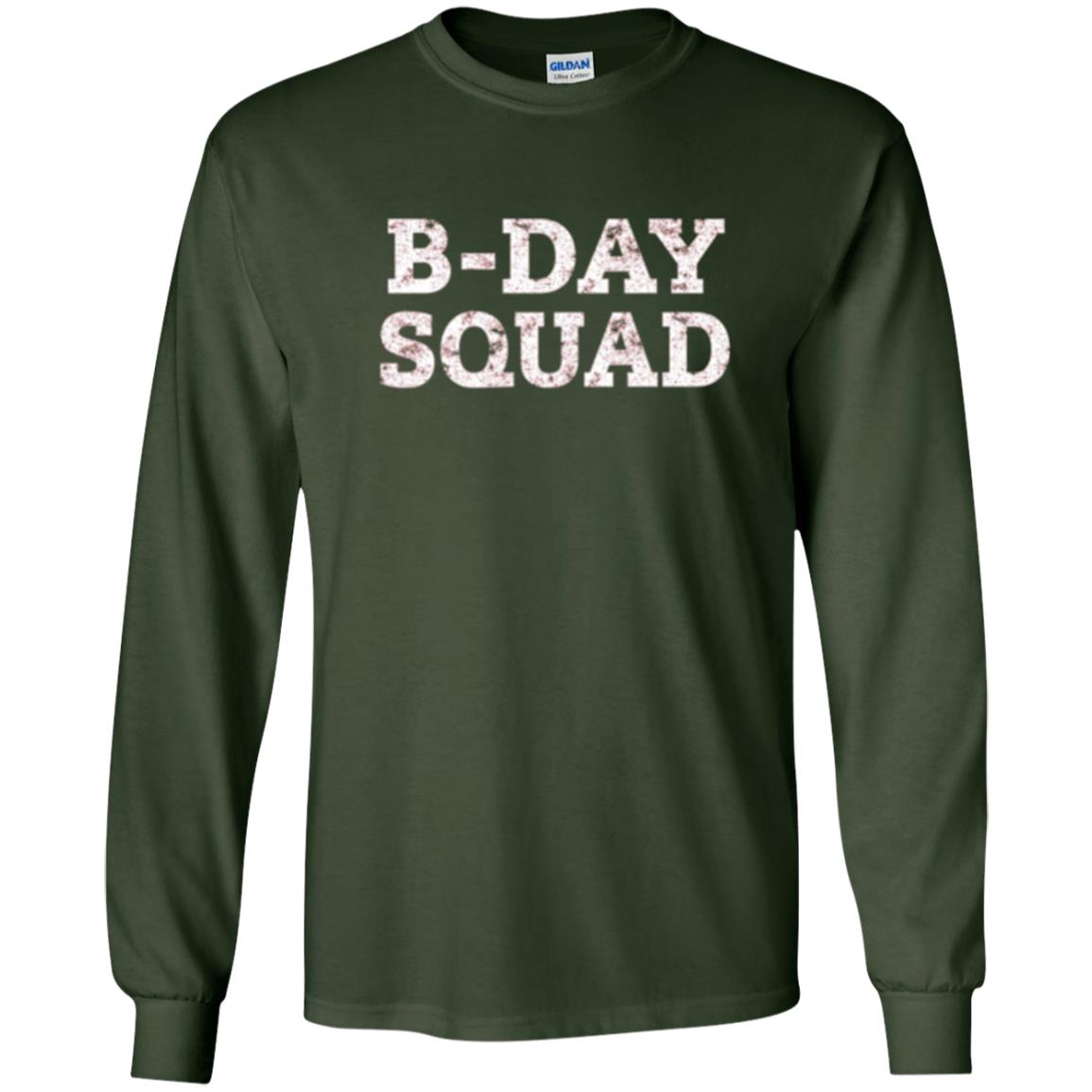 B-day Squad Birthday Party T-shirt Forest Green